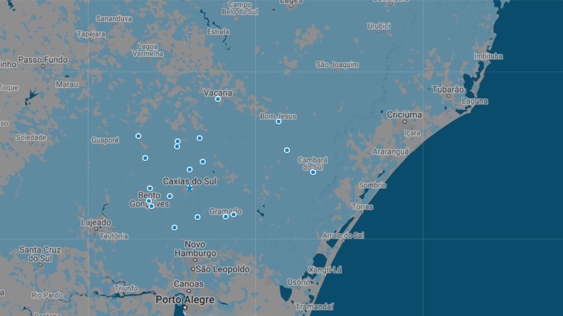 Cidades com Rotas Diárias